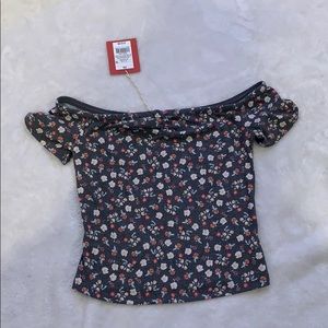brand new floral off shoulder top